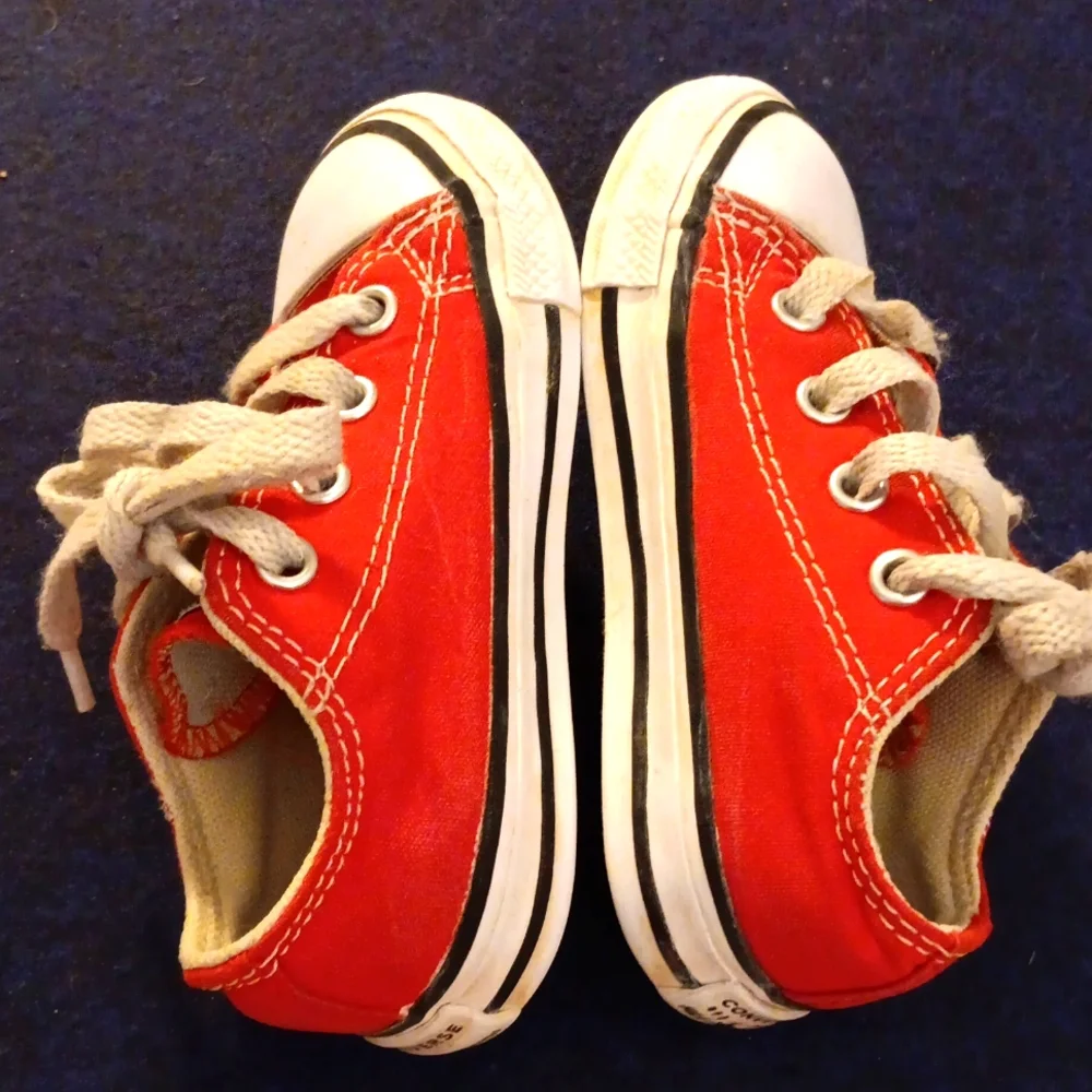 Converse Kids Red Canvas Sneakers